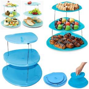 Three-layer Fruit Plate, Cake Stand, Kitchen Accessories Home Party Dessert Storage Rack, Festival Supplies Cupcake Storage Holder