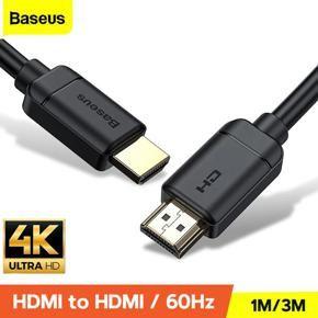 BASEUS  4K HDMI to HDMI Cable, HDMI 2.0 Cable Ultra High Speed 18Gbps 4K@60Hz Video, UHD 2160P, HD 1080P, for Monitor Xbox PS3/4/5 Apple TV Samsung LG etc