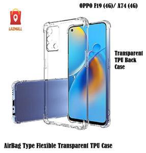 OPPO F19 (4G) Luxury Airbag Crystal Clear Soft Rubber Silicone Transparent TPU Back Case