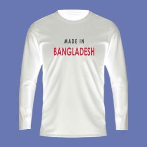 Made in BD White long Sleeve T-Shirt For Men