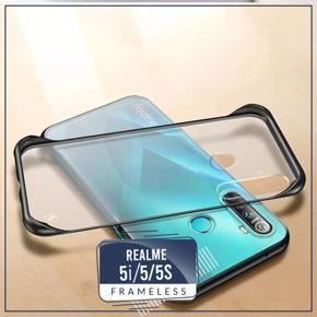 For Realme 5i/Realme 6i/Realme 5S/Realme 5 Frameless Matte Transparent Case Back Cover without ring