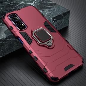 KEYSION Shockproof Phone Case Silicone Phone Back Cover With Stand Function For Realme