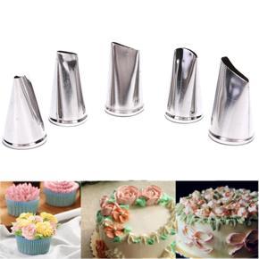 5Pcs/Set Rose Petal Cream Piping Tips Nozzle Cake Pastries Cupcake Decoration