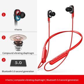 DASI Wireless Bluetooth Neckband Earphones Waterproof Sports Headset Noise Reduction Headphones Sport Earbuds Support TF Card MP3 Music Mode Running Earbuds