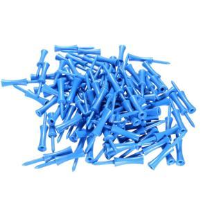 100pcs Plastic Step Down Golf Tees System Evolution Castle Tee Height 68mm Blue -