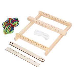 Himeng La Kids Weaving Loom Easy Operation Hand Eye Coordination Durable Wood Kit for Beginners