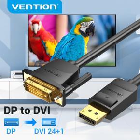 Vention DisplayPort to DVI Cable DP to DVI-D 24+1 Cable 1080P DP Male to DVI Male to Cable for Projector Monitor DP to DVI Cable