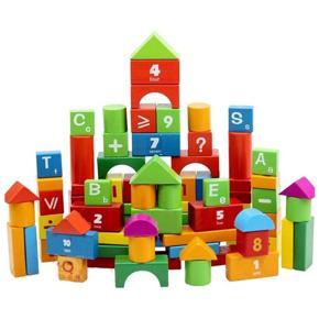 HarnezZ Wooden Colorful Building Blocks Early Education Toys For Kids
