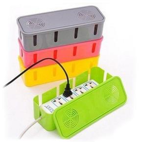 Plastic Cable Storage Box Cooling Holes Power Cord Socket Storage Box Safety Socket Outlet Board Container Home Decoration