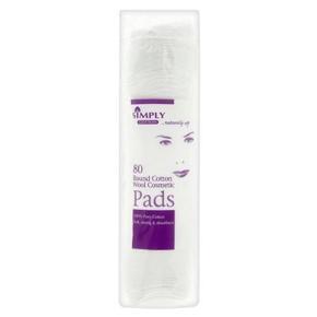 Simply Round Cotton Wool Cosmetic Pads - 80 pc