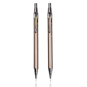 2Pcs Metal Mechanical Pencil Press Automatic Pens for Writing Drawing Stationery School Office Supplies - 0.7Mm & 0.5Mm