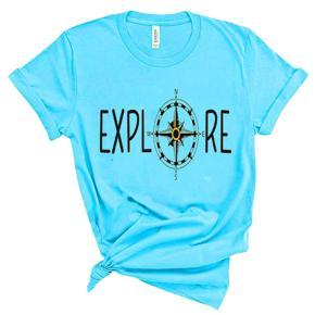 Explore Half Sleeve  T-Shirt For Men