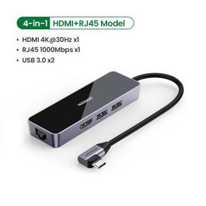 UGREEN USB C Hub, USB C HDMI Adapter 4K 60Hz 6 in 1 Type C Hub to HDMI, SD TF Card Reader, 3 USB 3.0 Ports for MacBook Pro 2019/2018/2017, Galaxy Note 10 S10 S9 S8 Plus, Chromebook, XPS Aluminum