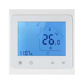 16A Programmable Electric Floor Heating Thermostat Temperature Controller Touchscreen LCD with Backlight Voice Control Function