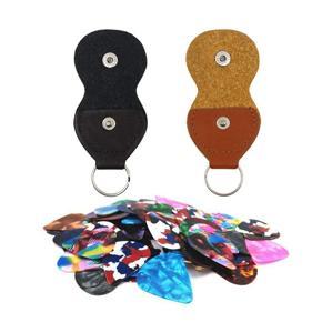 52 Pcs Accessories: 52 Pcs 0.46Mm Colorful Guitar Celluloid Picks Plectrums for Bass & 2 Pcs Guitar Picks Holder Case