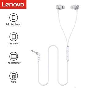 Lenovo QF310 3.5mm Wired Headphones Heavy Bass Stereo In-Ear Earphones Earbuds Volume Control