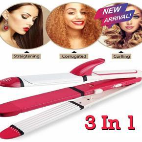 Kemei 3 In 1 Professional Hair Straightener (KM-1291) dual-use straight hair straightener folder