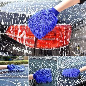 Car Wash Glove Double Super Microfiber Soft for Car Washing Hand Gloves Multifunction Cleaning Towel Car Detailing Brush Tools