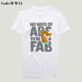 no need white Half Sleeve T-Shirt For Men's