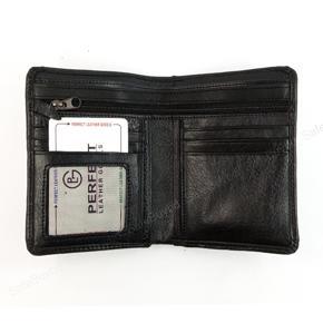 Black Stylish Pure 100% Leather wallet for men Monybag(PLG)