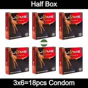 U&Me Condom - Anatomic Half Box (6packs contains 18pcs Condom)