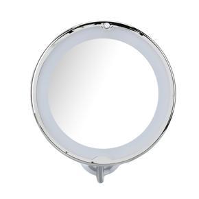 Suction Cup Makeup Mirror 10X, 10X Magnify Cosmetic Mirror with White Light for Make Up