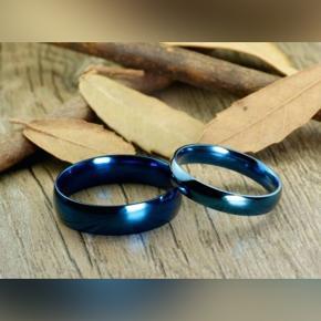 Blue Plated Finger Couple Ring