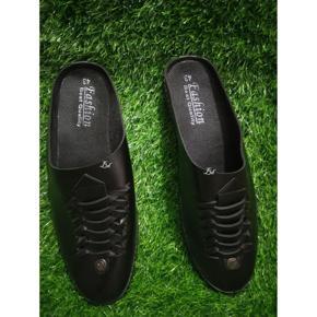 Black Casual Artificial Leather Slip-On Shoes