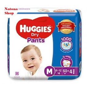Huggies Dry Pant Diaper (M) Medium-64 Pcs (6-12 KG), Malaysia