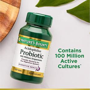 Nature's Bounty Probiotic Acidophilus -120 counts (Supports Digestive and Intestinal Health)