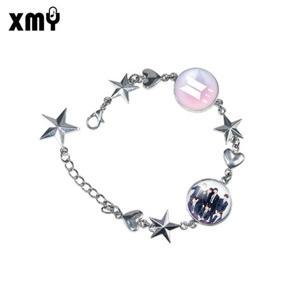 K-Pop BTS Star Bangtan Group Photo Steel Bracelet