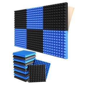 12 Pack Self-Adhesive Sound Proof Foam Panels,2 X12 X12inch for Home