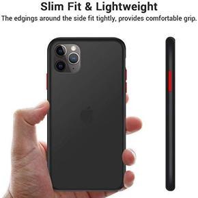 For iPhone 11 Pro Max - Frosted Back & Side Soft Smoke Translucent Shock Proof Smooth Matte Smoke Back Case Cover