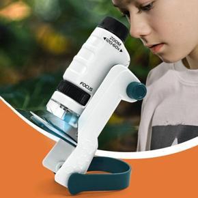 Childrenworld Handheld Microscope Eye-catching Handheld Microscope with LED Lights Science Toy
