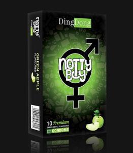 NottyBoy DingDong Green Apple Flavored Condom - 10pcs Pack