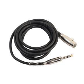 Male Stereo Turn Card Farmer Microphone Cable Black Portable Data Transmission