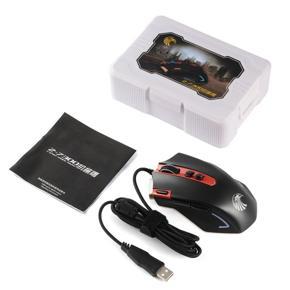 Mechanical Eagle Z-7300 3500 CPI LED Optical Programmable Gaming Mouse - Black Black