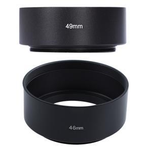 2 Pcs Mount Standard Metal Lens Hood for Canon Nikon Pentax Sony Olympus, 46Mm & 49Mm