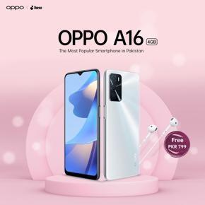 OPPO A16 4+64GB Memory and Get wire hands free for free