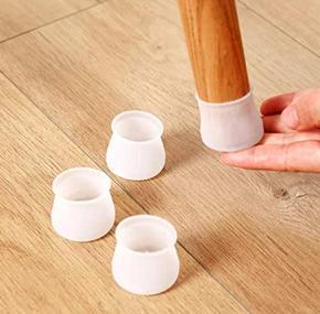Silicone Chair Leg Cap - Furniture Table Feet Cover Bottom Pad - Rubber Floor Protector - Anti-Slip Sturdy Slider Glide Easily Move Eliminate Noise Waterproof
