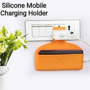 Silicone Mobile Charger / Battery / Phone Holder - Orange Color