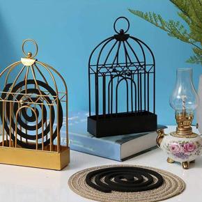 Mosquito Coil Holder,Iron Hollow Mosquito Coils Box,Mosquito Coil Rack Plate with Cover and Handle for Home,Outdoor