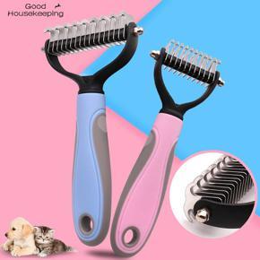 Komei 2 sided professional knot comb brush dogs and cats cleaning hair removel combs grooming tool