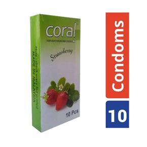 Coral - Strawberry Extra Performance Condom - Full Box - 10x1=10pcs