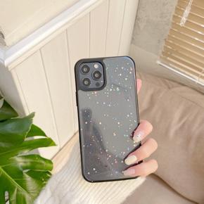 Colored Frame Phone Case Transparent Glitter Decorations Mobile Phone Case For iPhone 12