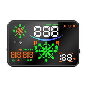 Car Universal Navigation Version HUD 5.5''HD Screen Head Up Display G-ps System Support OverSpeed Warning Mileage