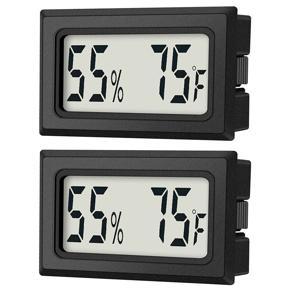 ARELENE Mini Digital Thermometer Hygrometer Indoor Humidity Monitor Temperature Humidity Gauge Meter with Fahrenheit (℉) (2 Pcs)