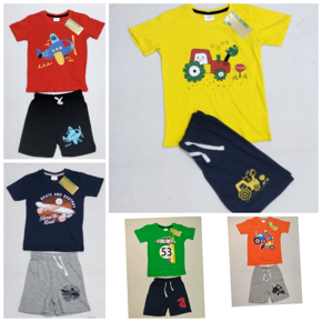 1 set Baby Boys Half Sleeve T-Shirt and Half Pant C Neck Stylist Children Boy Summer Suit Set Tops Shorts Clothes Cotton Premium knit quality Baby Dress Set Soft And Comfortable fashionable kipper rom