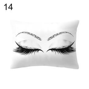 Eyes Eyelash Shadow Pillow Cover Cushion Case Home Car Sofa Bedroom Hotel Decor