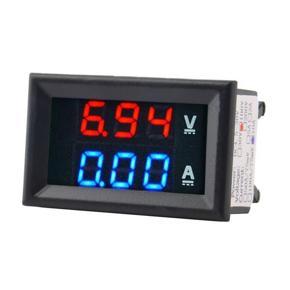 XHHDQES 9Pcs LED Digital DC 0-100V 10A Voltage Amp Volt Meter Panel Dual Voltmeter Ammeter Tester